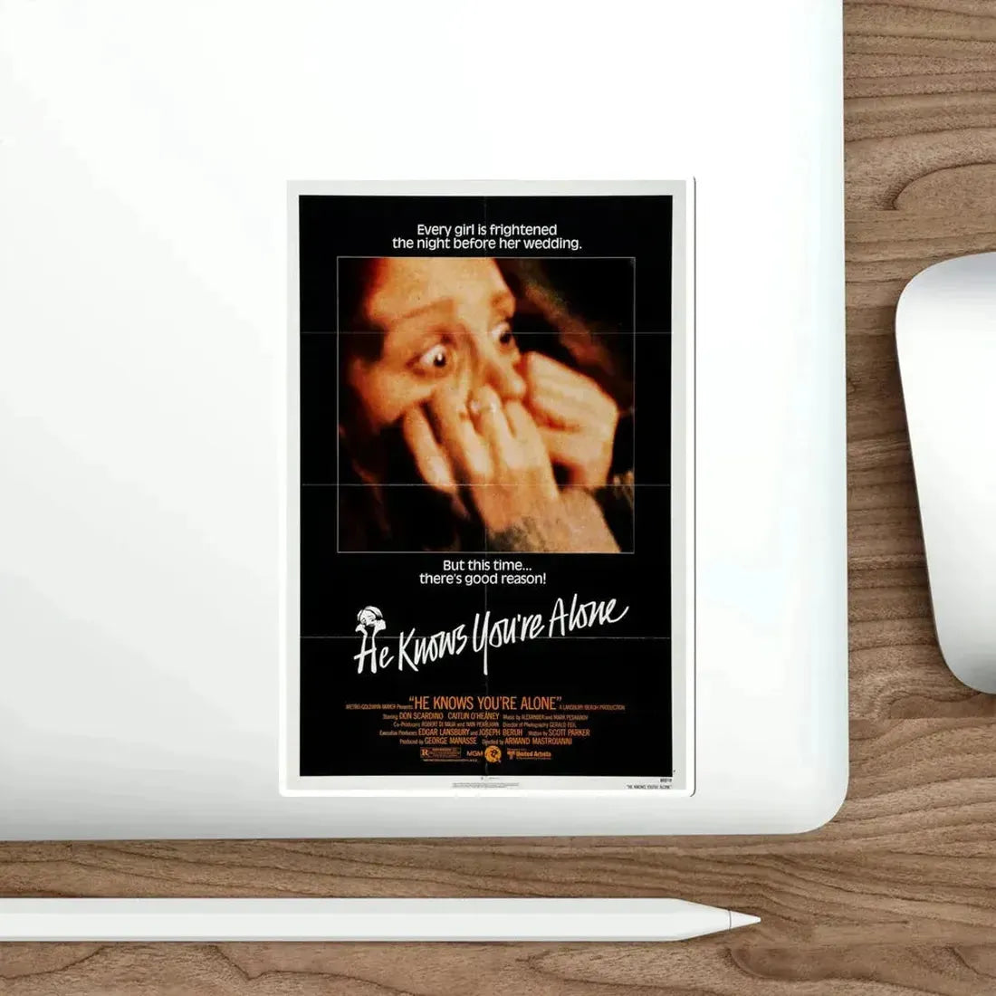 He Knows You're Alone 1981 Movie Poster STICKER Vinyl Die-Cut Decal - The Sticker Space