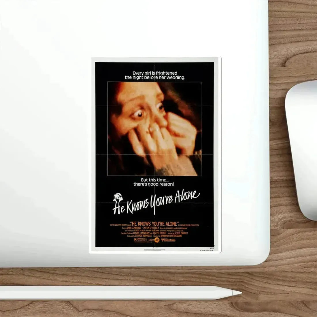 He Knows You're Alone 1981 Movie Poster STICKER Vinyl Die-Cut Decal - The Sticker Space