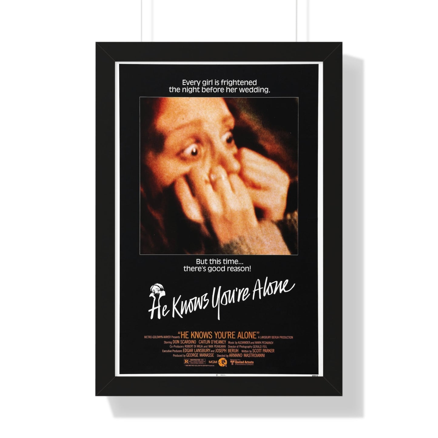 HE KNOWS YOU'RE ALONE 1980 - Framed Movie Poster-16″ x 24″-The Sticker Space