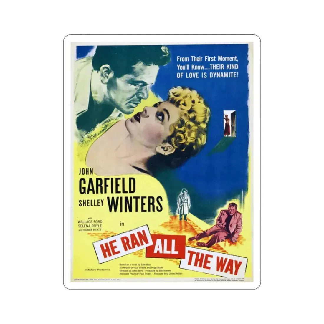 He Ran All the Way 1951 Movie Poster STICKER Vinyl Die-Cut Decal - The Sticker Space