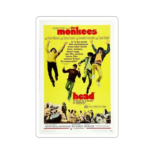 Head 1968 Movie Poster STICKER Vinyl Die-Cut Decal 6 Inch - The Sticker Space