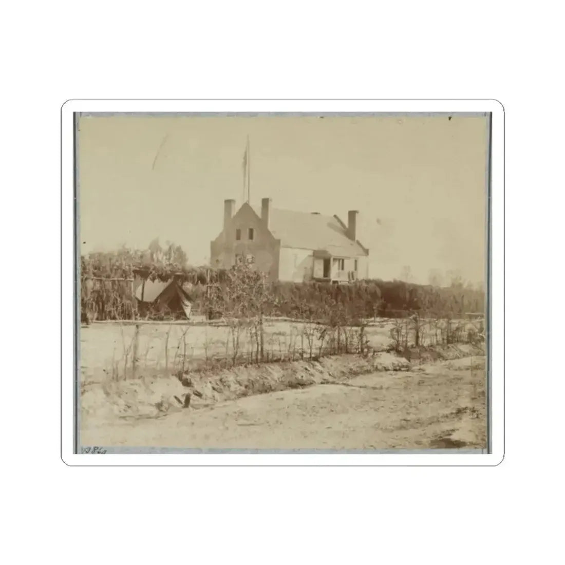 Headquarters, 6Th Army Corps, Warren Station, in Front of Petersburg, Va. (U.S. Civil War) STICKER Vinyl Kiss-Cut Decal 2 Inch White - The Sticker Space