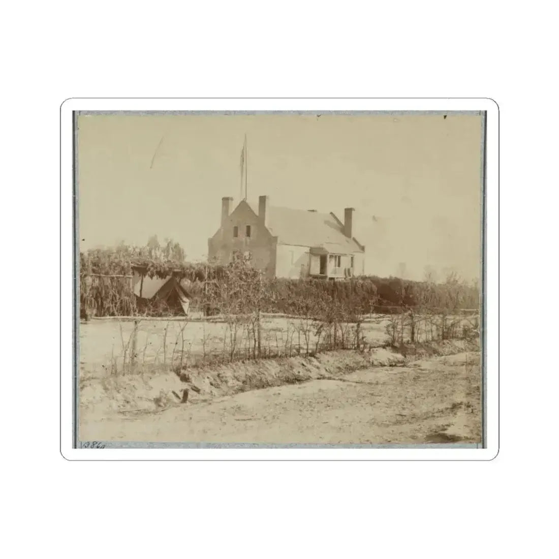 Headquarters, 6Th Army Corps, Warren Station, in Front of Petersburg, Va. (U.S. Civil War) STICKER Vinyl Kiss-Cut Decal 4 Inch White - The Sticker Space