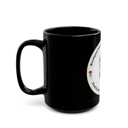 Headquarters And Service Battalion Family Readiness Volunteer (USMC) Black Coffee Mug-The Sticker Space