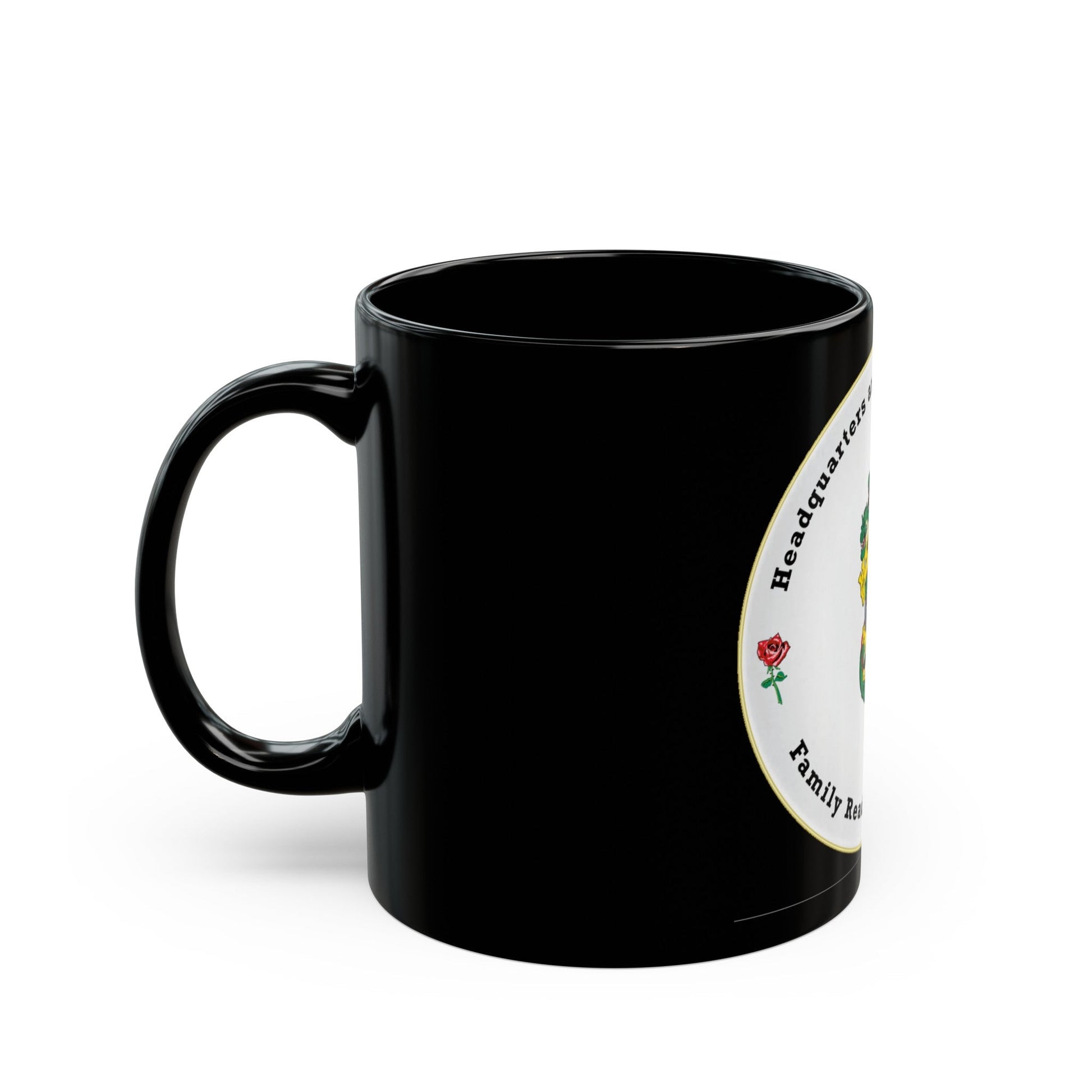 Headquarters And Service Battalion Family Readiness Volunteer (USMC) Black Coffee Mug-The Sticker Space