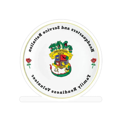 Headquarters And Service Battalion Family Readiness Volunteer (USMC) REVERSE PRINT Transparent Die-Cut STICKER - The Sticker Space