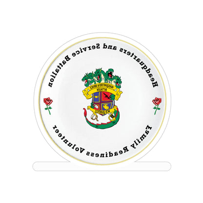 Headquarters And Service Battalion Family Readiness Volunteer (USMC) REVERSE PRINT Transparent STICKER-5" × 5"-The Sticker Space