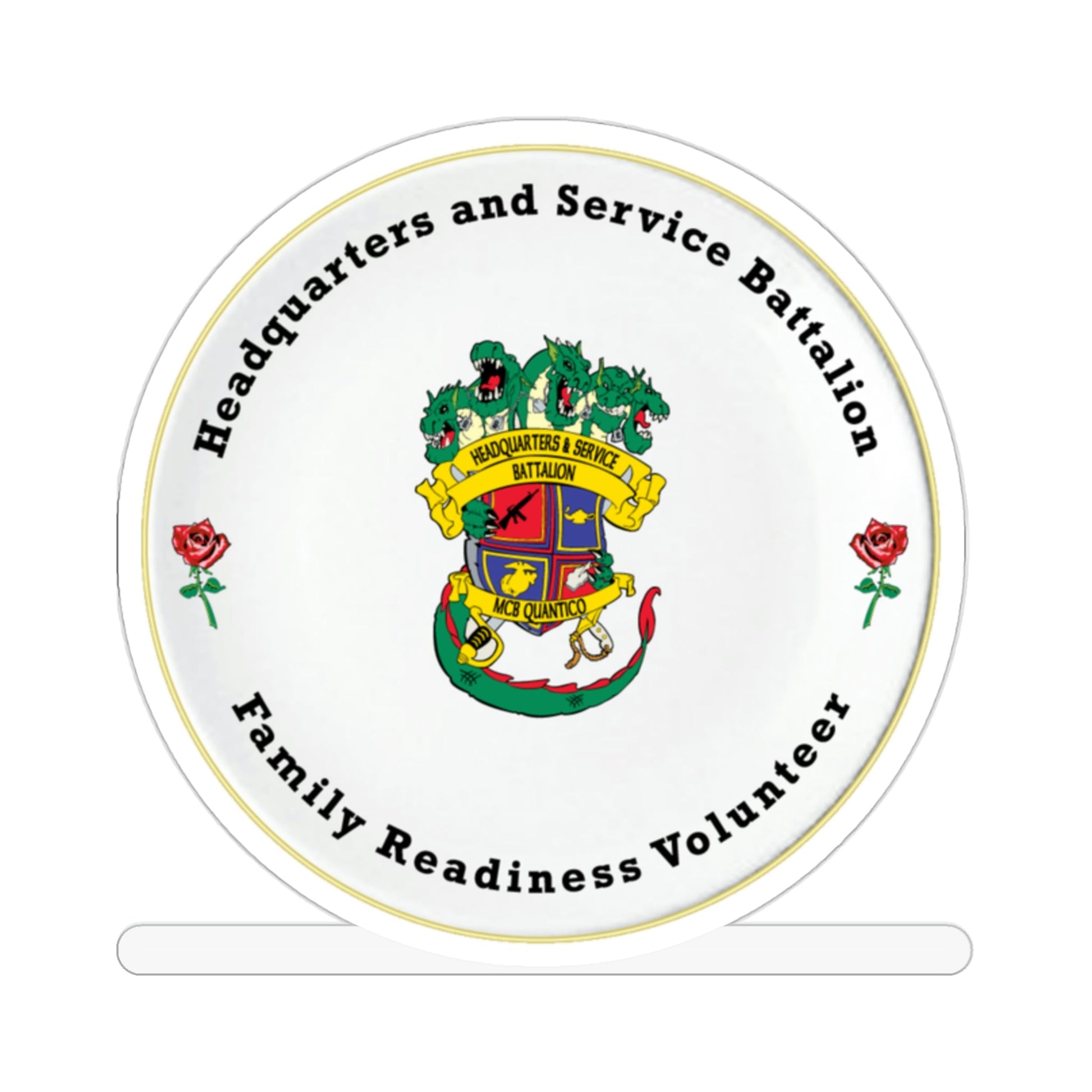 Headquarters And Service Battalion Family Readiness Volunteer (USMC) STICKER Vinyl Die-Cut Decal-2 Inch-The Sticker Space