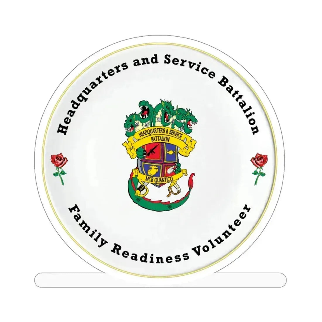 Headquarters And Service Battalion Family Readiness Volunteer (USMC) STICKER Vinyl Die-Cut Decal 4 Inch - The Sticker Space