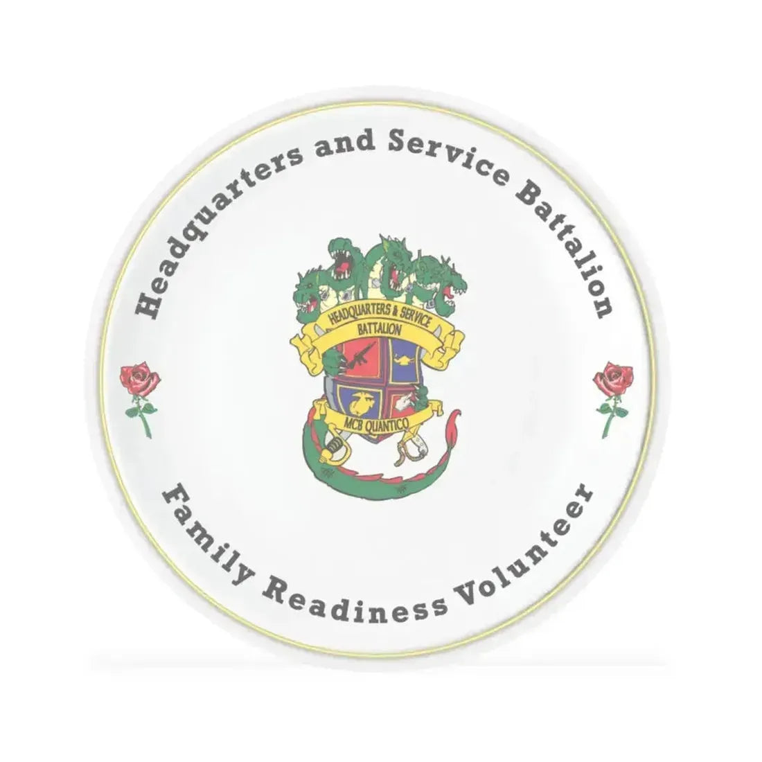 Headquarters And Service Battalion Family Readiness Volunteer (USMC) STICKER Vinyl Kiss-Cut Decal 6 Inch Transparent - The Sticker Space