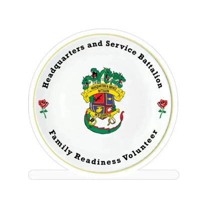 Headquarters And Service Battalion Family Readiness Volunteer (USMC) Transparent STICKER Die-Cut Vinyl Decal 2 Inch - The Sticker Space