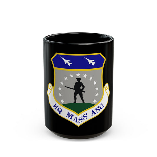 Headquarters Massachusetts Air National Guard (U.S. Air Force) Black Coffee Mug-15oz-The Sticker Space