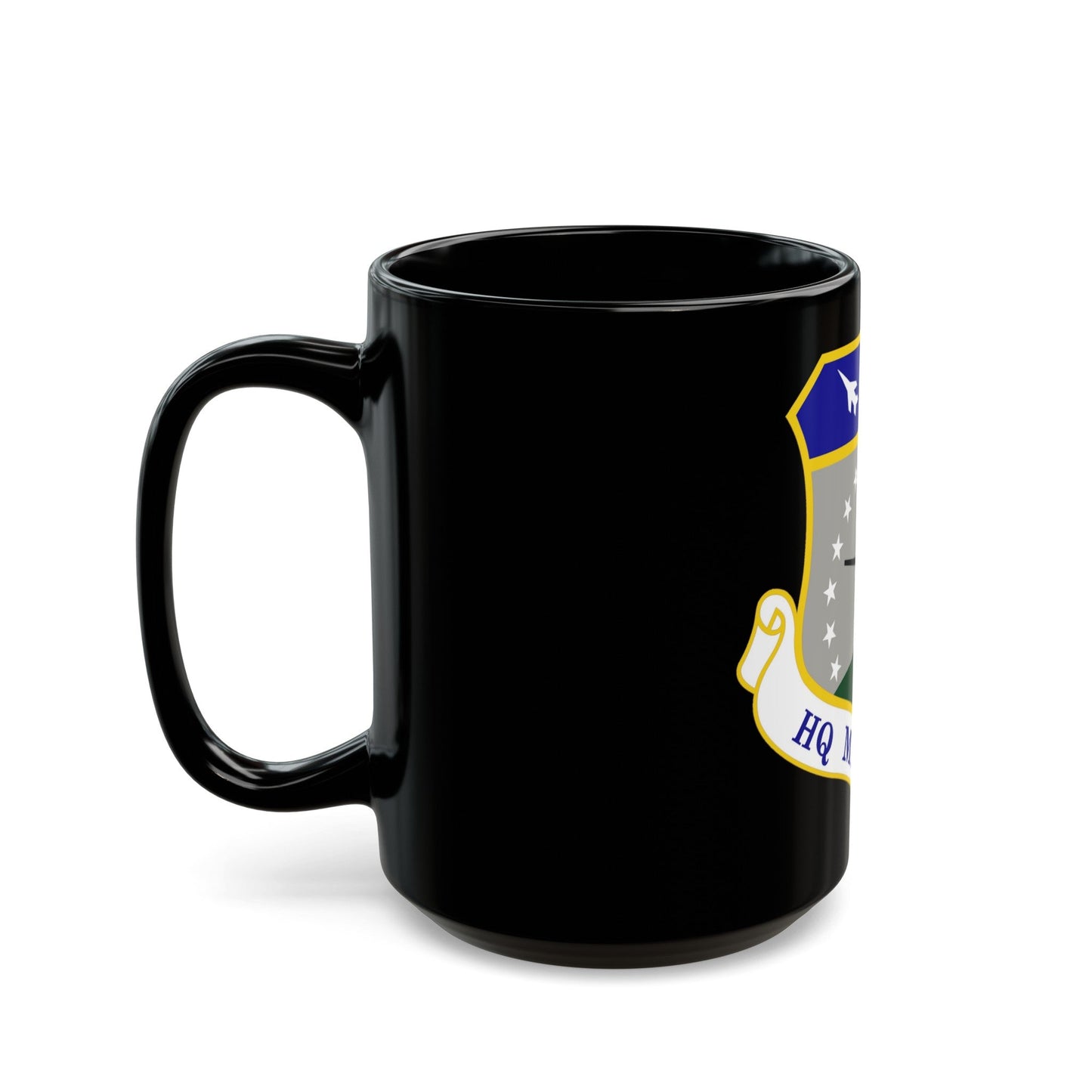 Headquarters Massachusetts Air National Guard (U.S. Air Force) Black Coffee Mug-The Sticker Space