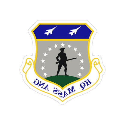 Headquarters Massachusetts Air National Guard (U.S. Air Force) REVERSE PRINT Transparent STICKER-6 Inch-The Sticker Space