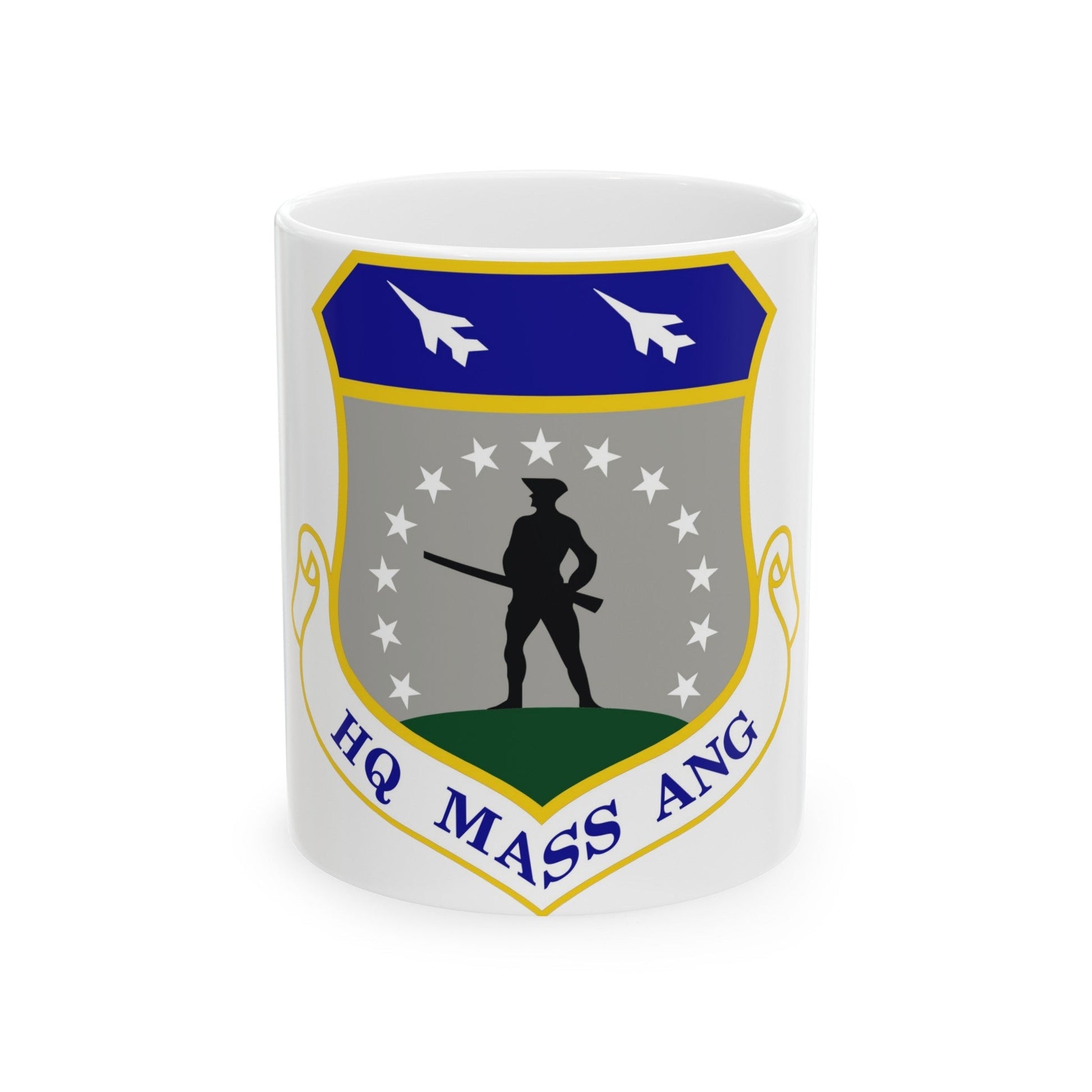 Headquarters Massachusetts Air National Guard (U.S. Air Force) White Coffee Mug-11oz-The Sticker Space