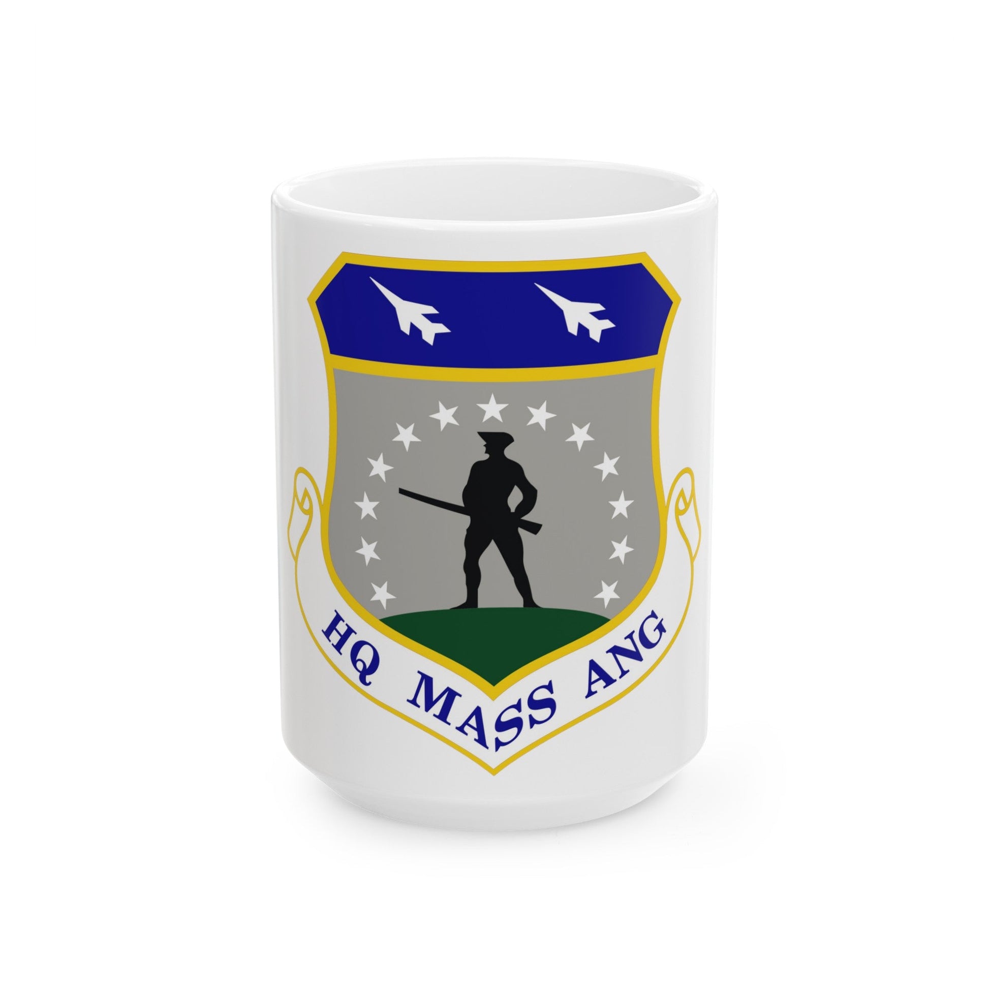 Headquarters Massachusetts Air National Guard (U.S. Air Force) White Coffee Mug-15oz-The Sticker Space