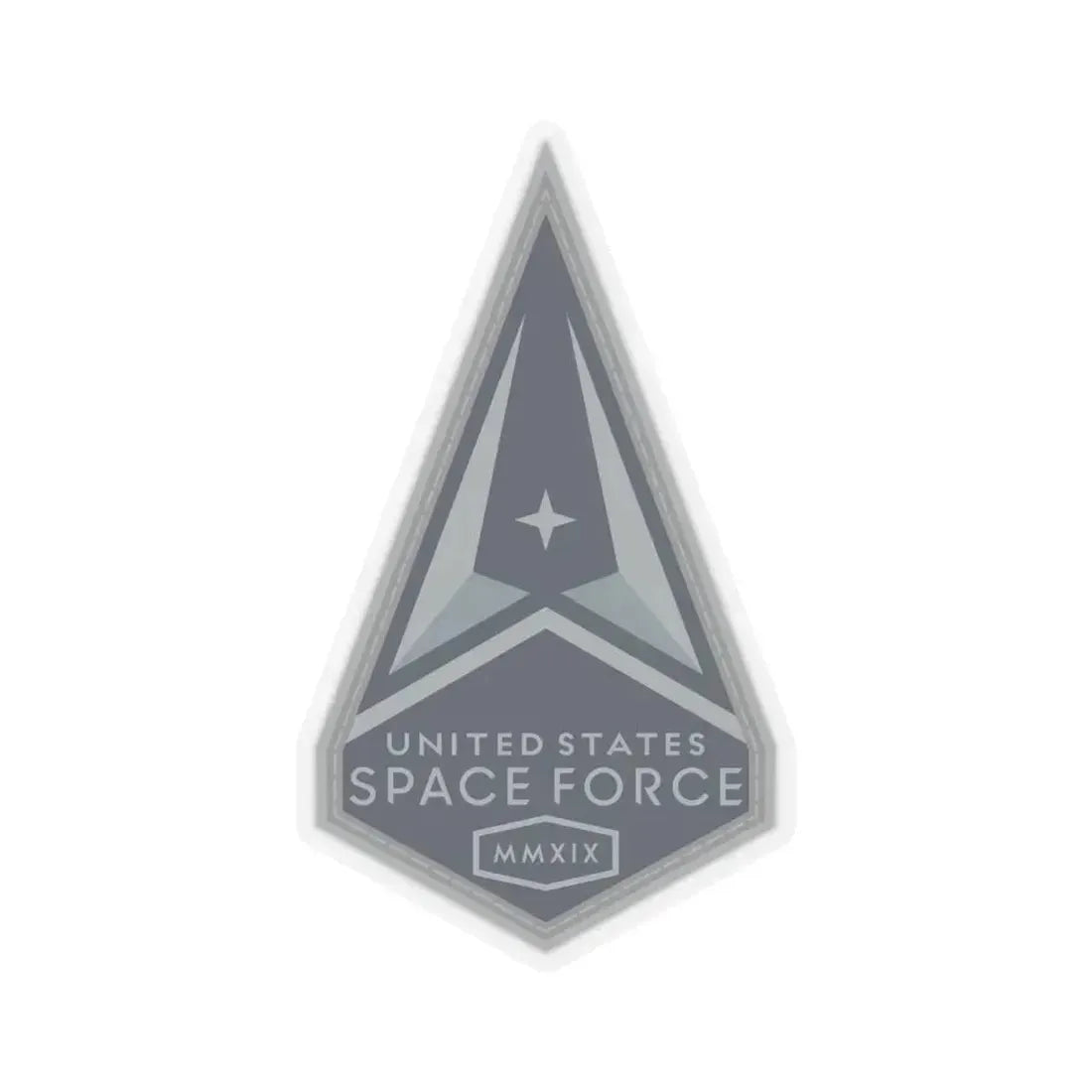 Headquarters Service (U.S. Space Force) STICKER Vinyl Kiss-Cut Decal 4 Inch Transparent - The Sticker Space