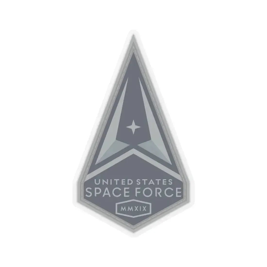 Headquarters Service (U.S. Space Force) STICKER Vinyl Kiss-Cut Decal 6 Inch Transparent - The Sticker Space