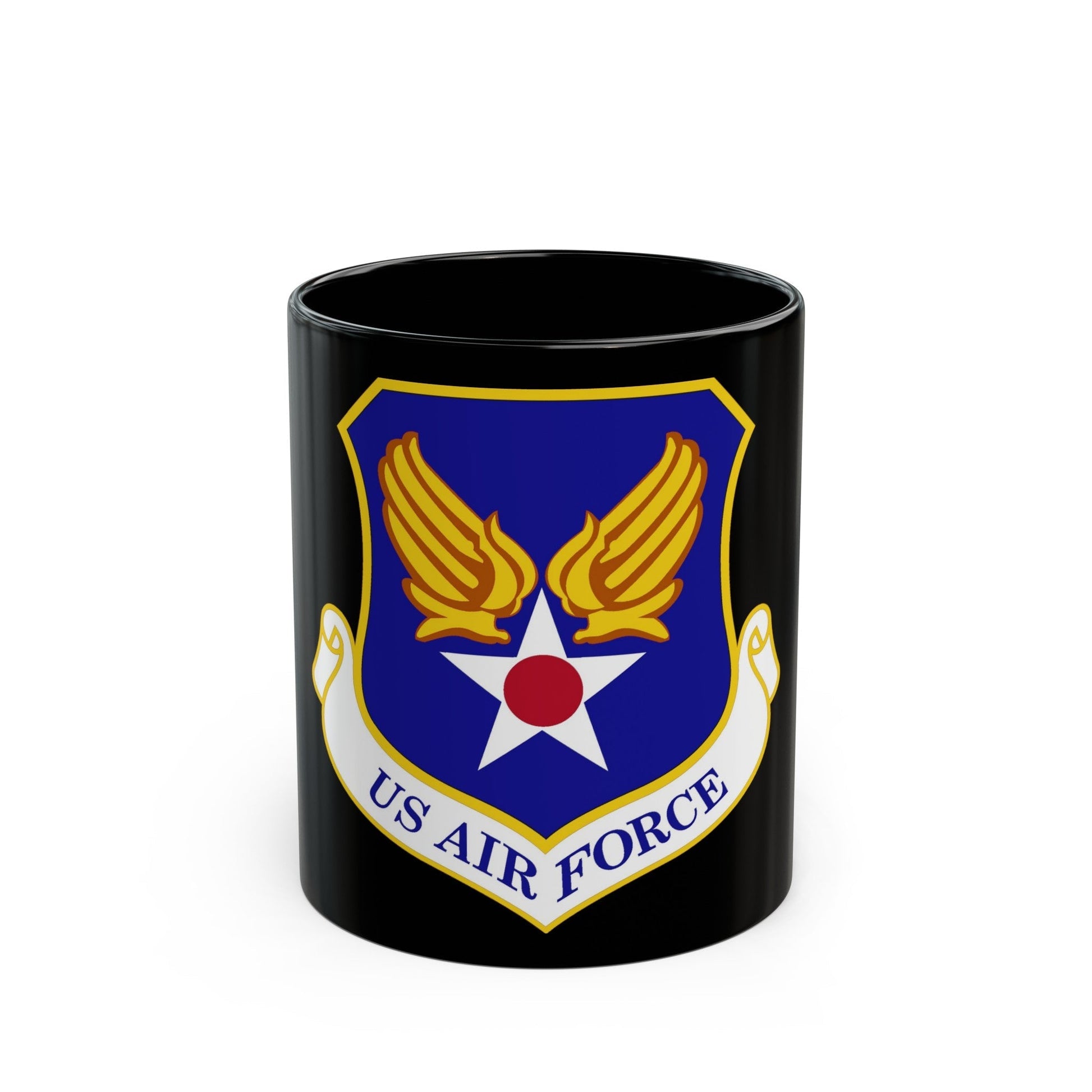 Headquarters United States Air Force (U.S. Air Force) Black Coffee Mug-11oz-The Sticker Space