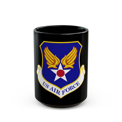 Headquarters United States Air Force (U.S. Air Force) Black Coffee Mug-15oz-The Sticker Space