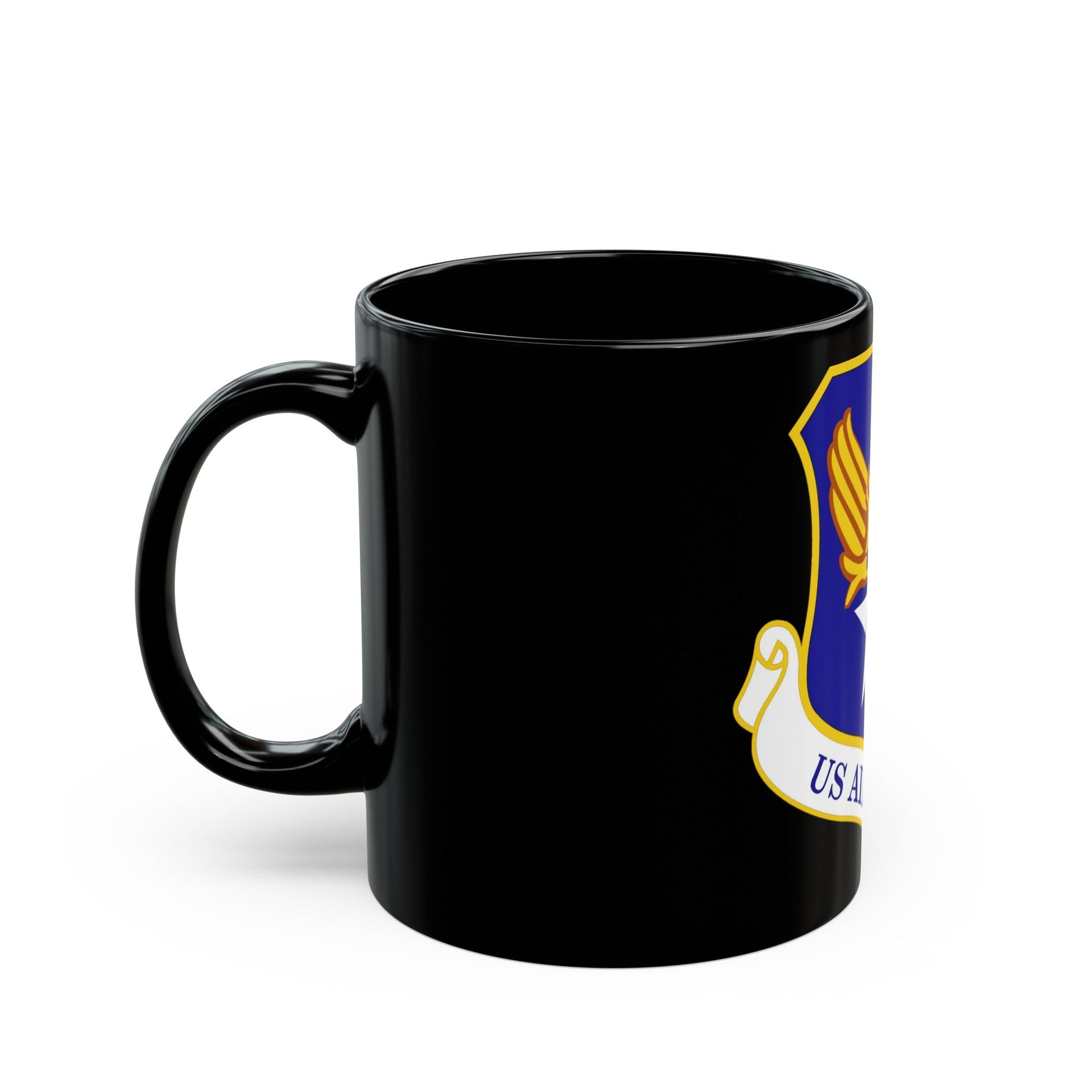 Headquarters United States Air Force (U.S. Air Force) Black Coffee Mug-The Sticker Space