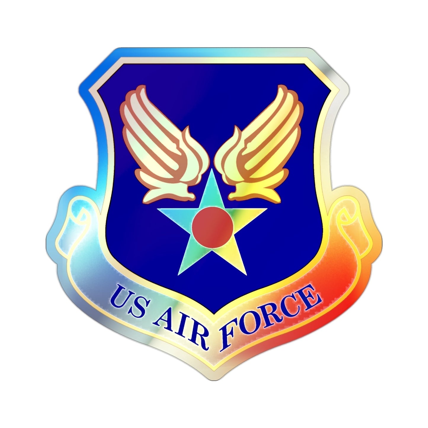 Headquarters United States Air Force (U.S. Air Force) Holographic STICKER Die-Cut Vinyl Decal-2 Inch-The Sticker Space