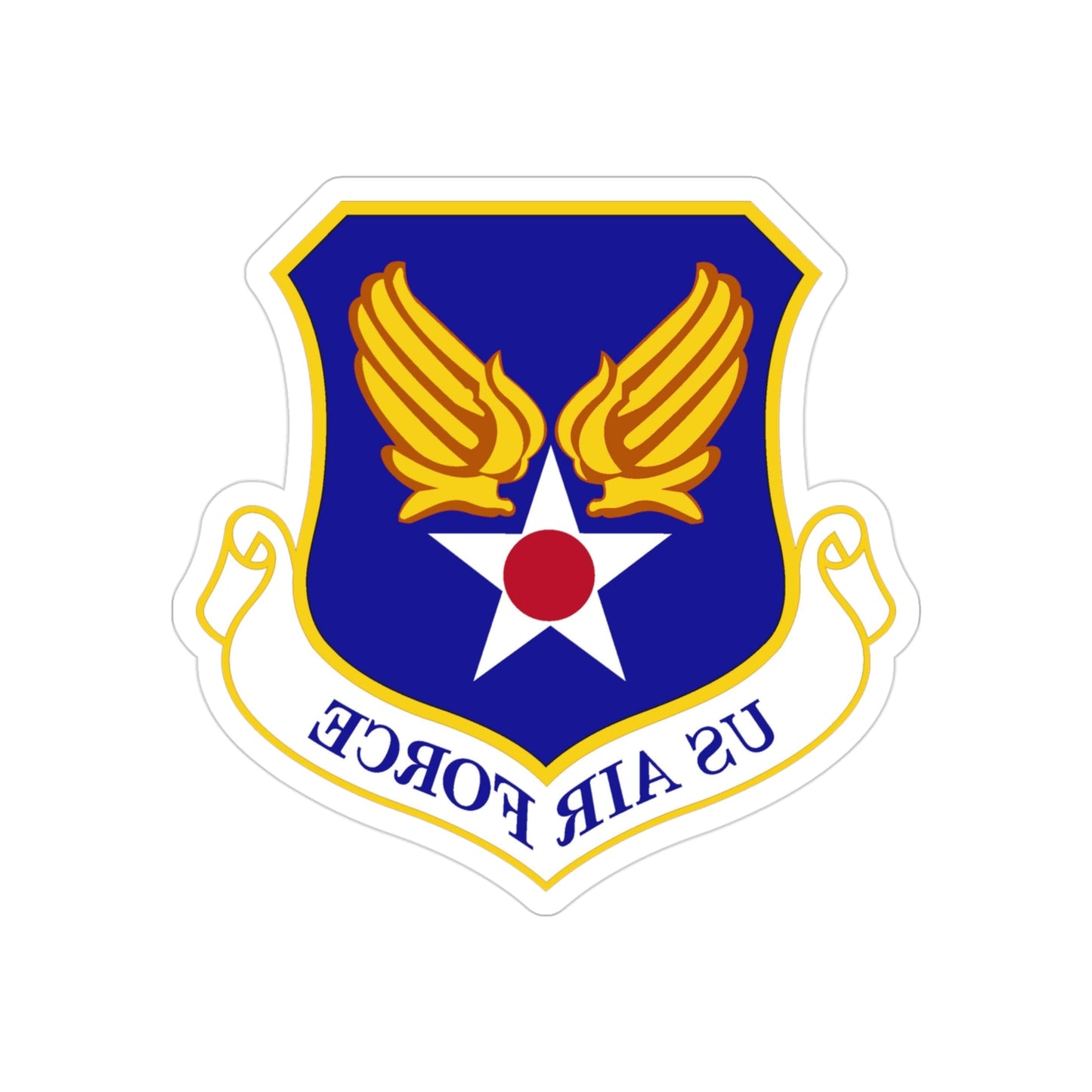 Headquarters United States Air Force (U.S. Air Force) REVERSE PRINT Transparent STICKER-3 Inch-The Sticker Space