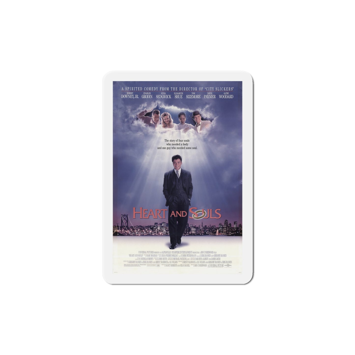 Heart and Souls 1993 Movie Poster Die-Cut Magnet-6 × 6"-The Sticker Space