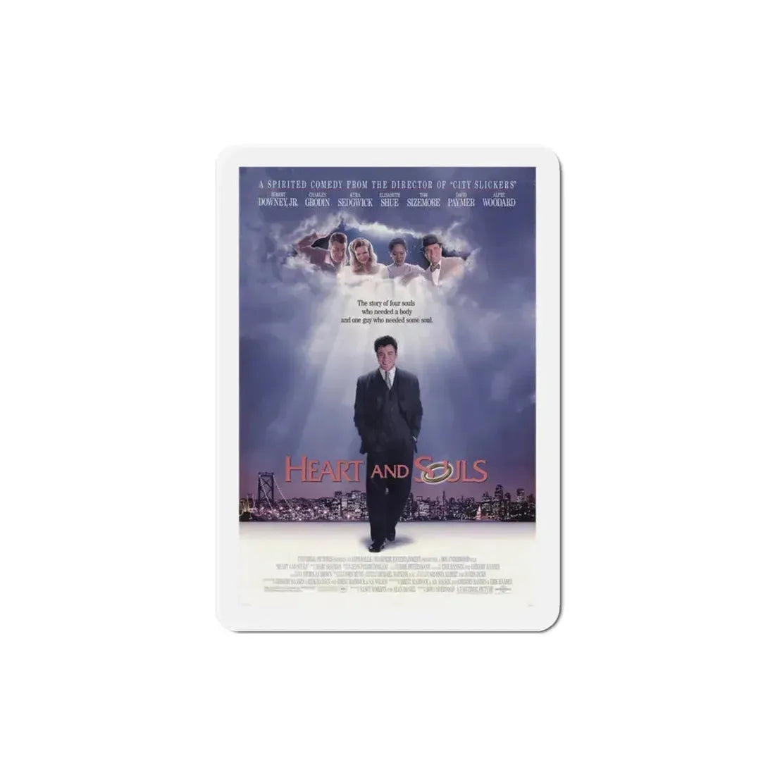 Heart and Souls 1993 Movie Poster Refrigerator Magnet 3 Inch - The Sticker Space