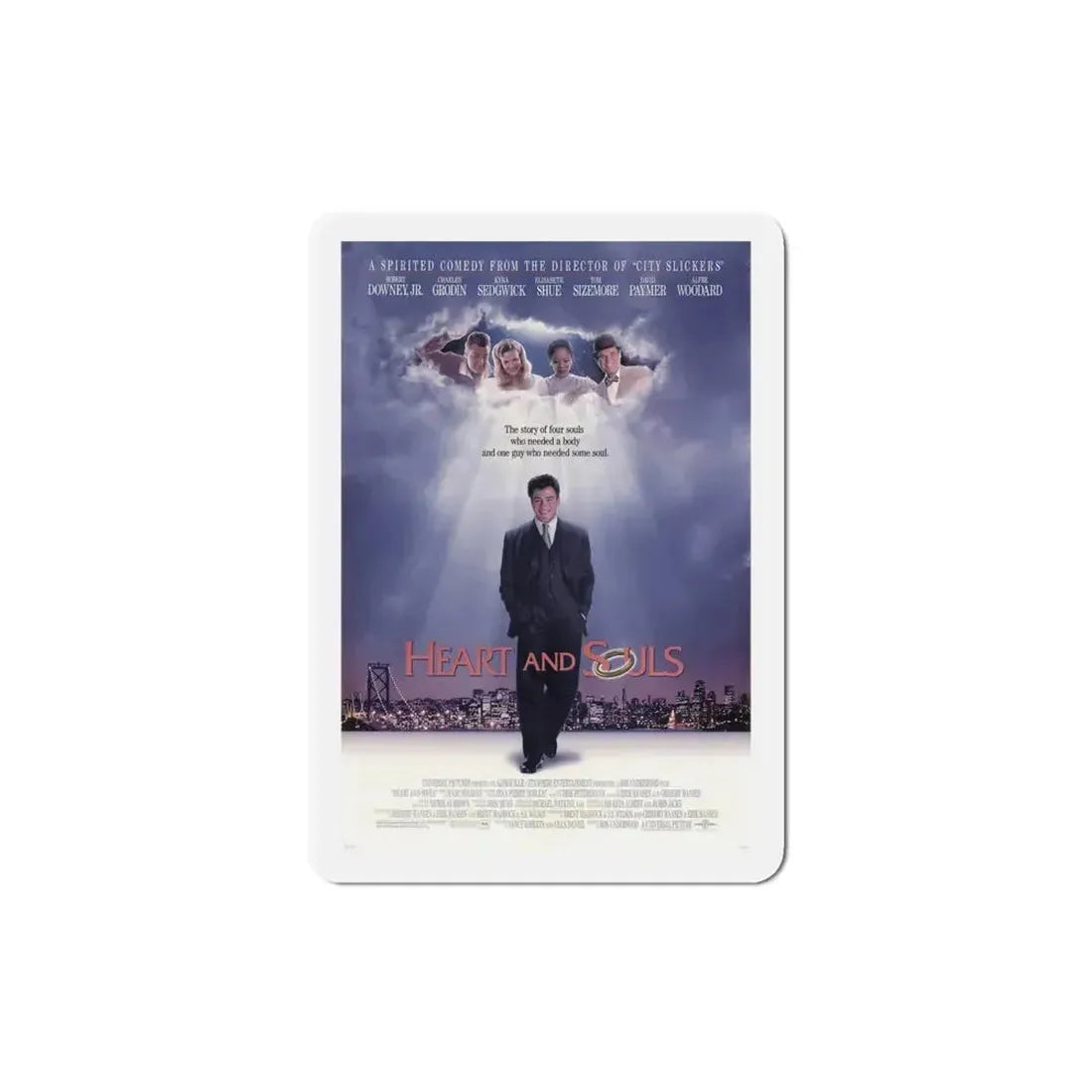 Heart and Souls 1993 Movie Poster Refrigerator Magnet 4 Inch - The Sticker Space