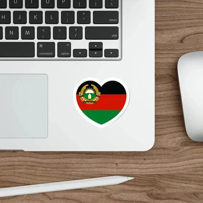 Heart Flag of Afghanistan 1987-1992 - STICKER Vinyl Die-Cut Decal - The Sticker Space