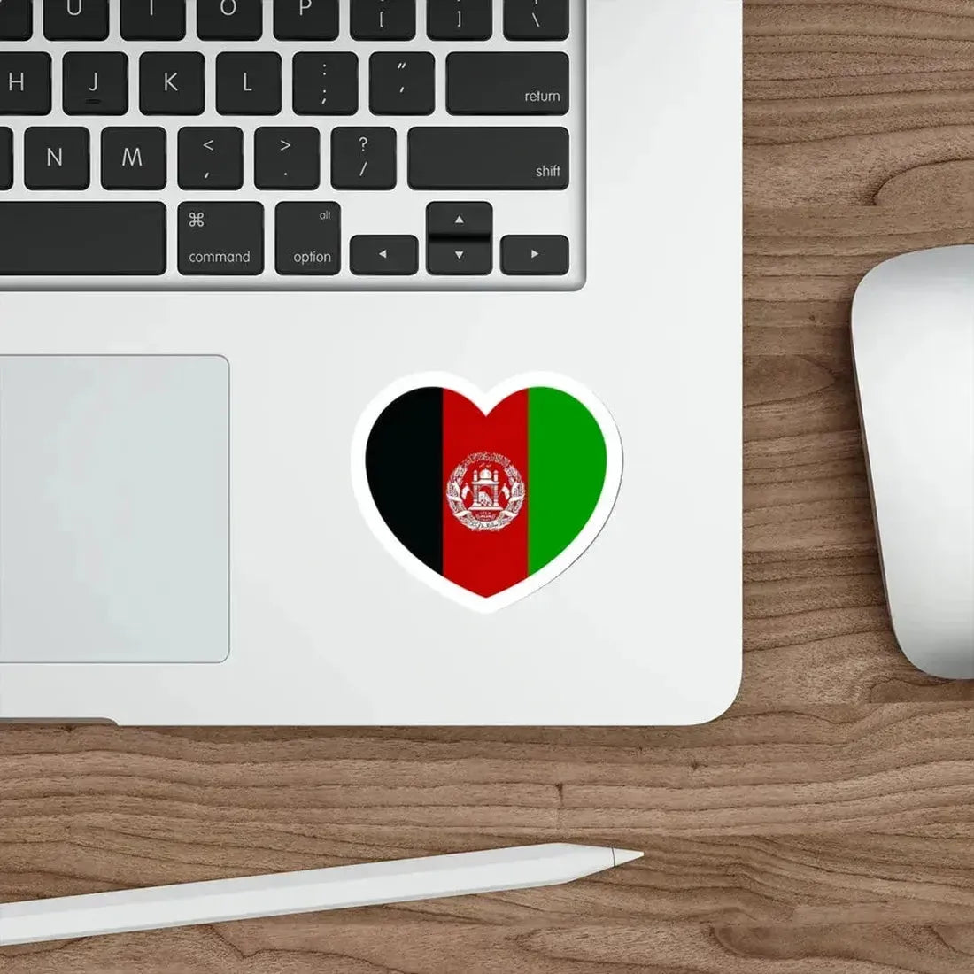 Heart Flag of Afghanistan 2002-2004 - STICKER Vinyl Die-Cut Decal - The Sticker Space