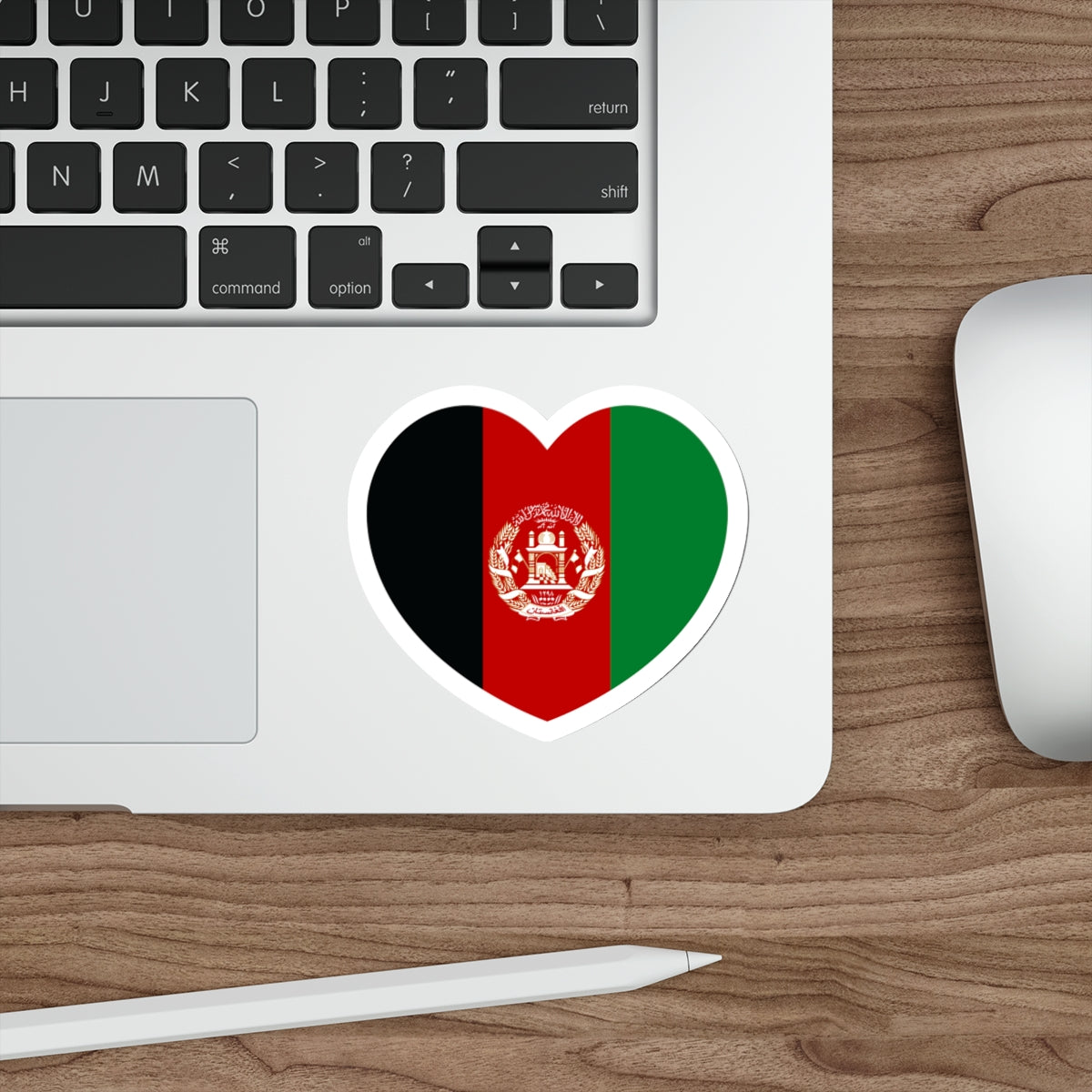 Heart Flag of Afghanistan 2004-2013 - STICKER Vinyl Die-Cut Decal-The Sticker Space