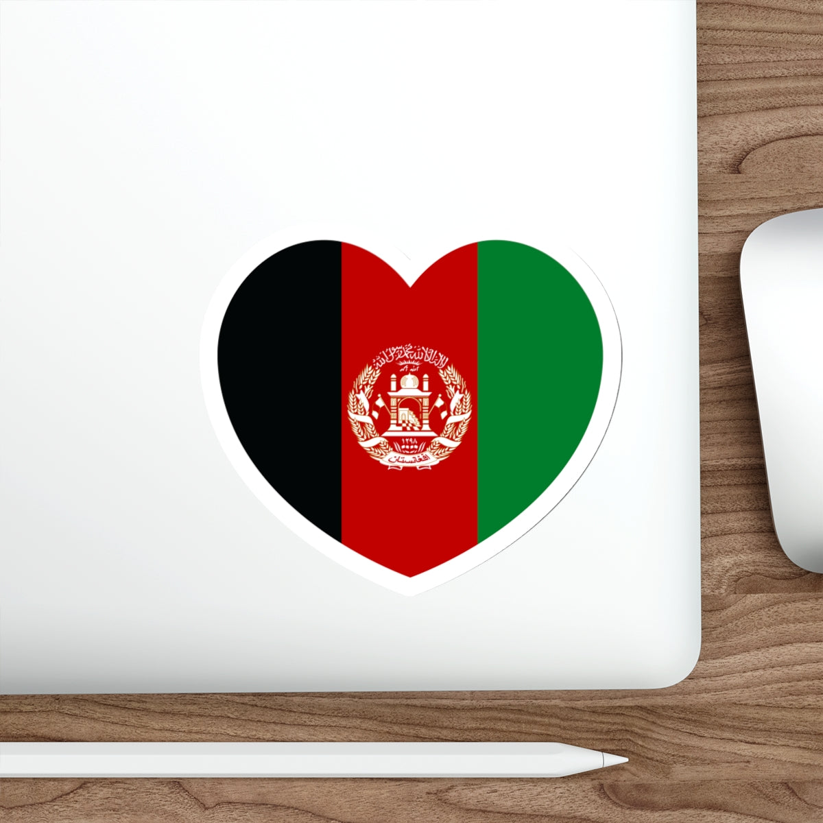 Heart Flag of Afghanistan 2004-2013 - STICKER Vinyl Die-Cut Decal-The Sticker Space