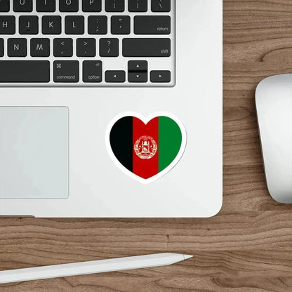 Heart Flag of Afghanistan 2004-2013 - STICKER Vinyl Die-Cut Decal - The Sticker Space