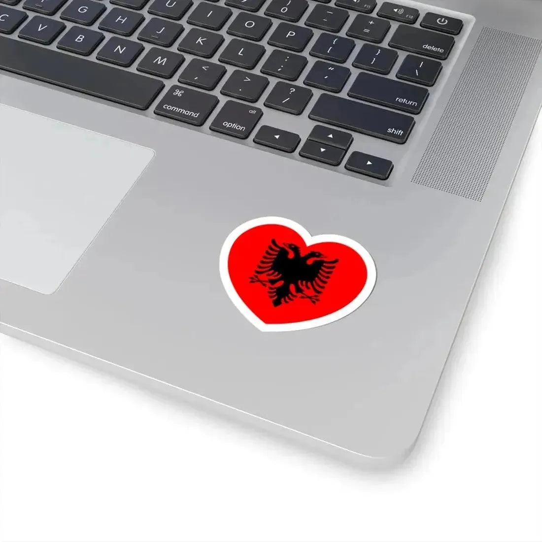 Heart Flag of Albania - STICKER Vinyl Kiss-Cut Decal - The Sticker Space