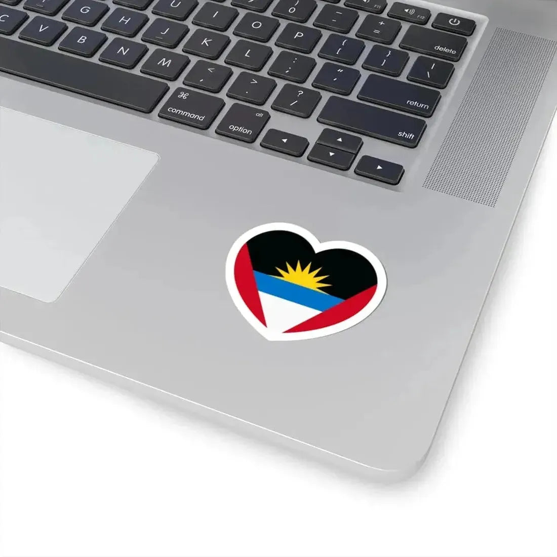 Heart Flag of Antigua and Barbuda - STICKER Vinyl Kiss-Cut Decal - The Sticker Space