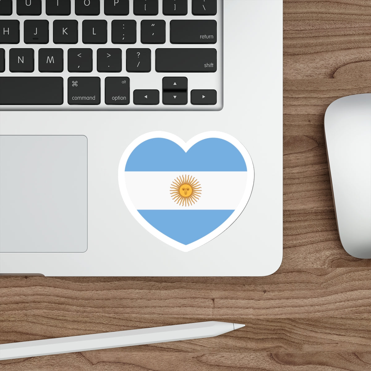 Heart Flag of Argentina 1861-2010 - STICKER Vinyl Die-Cut Decal-The Sticker Space