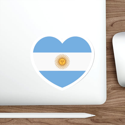 Heart Flag of Argentina 1861-2010 - STICKER Vinyl Die-Cut Decal-The Sticker Space