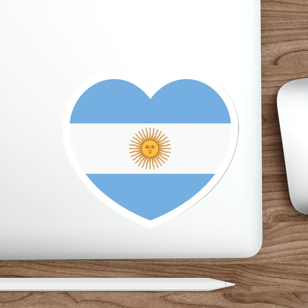 Heart Flag of Argentina 1861-2010 - STICKER Vinyl Die-Cut Decal-The Sticker Space