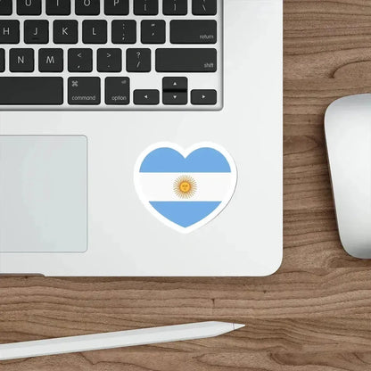 Heart Flag of Argentina 1861-2010 - STICKER Vinyl Die-Cut Decal - The Sticker Space