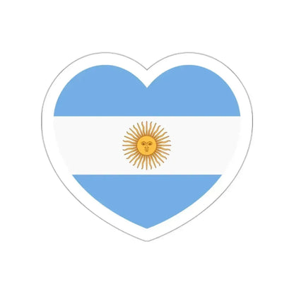 Heart Flag of Argentina 1861-2010 - STICKER Vinyl Die-Cut Decal White Die-Cut 2 Inch - The Sticker Space