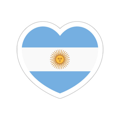 Heart Flag of Argentina 1861-2010 - STICKER Vinyl Die-Cut Decal-White-The Sticker Space