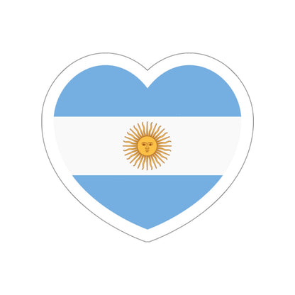 Heart Flag of Argentina 1861-2010 - STICKER Vinyl Die-Cut Decal-White-The Sticker Space