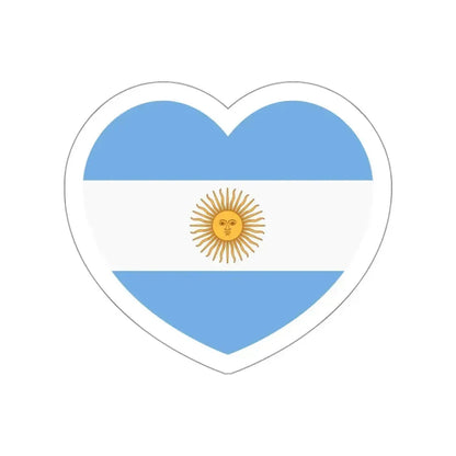 Heart Flag of Argentina 1861-2010 - STICKER Vinyl Die-Cut Decal White Die-Cut 3 Inch - The Sticker Space