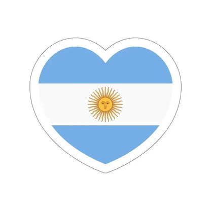 Heart Flag of Argentina 1861-2010 - STICKER Vinyl Die-Cut Decal White Die-Cut 4 Inch - The Sticker Space