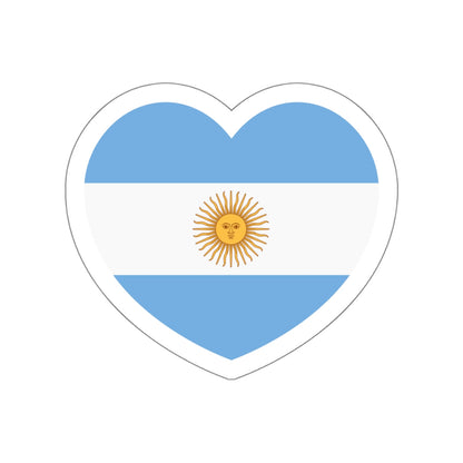 Heart Flag of Argentina 1861-2010 - STICKER Vinyl Die-Cut Decal-White-The Sticker Space