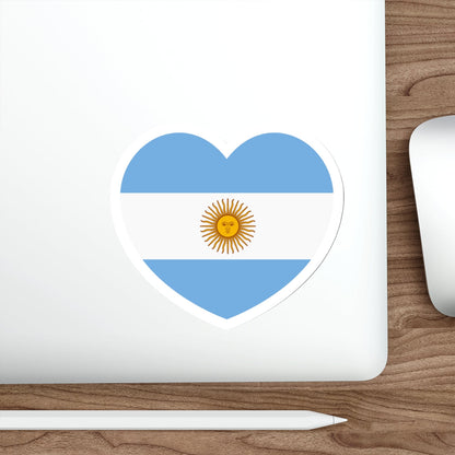 Heart Flag of Argentina - STICKER Vinyl Die-Cut Decal-The Sticker Space