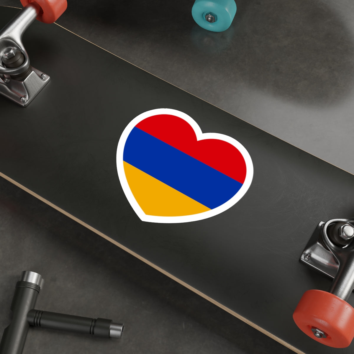 Heart Flag of Armenia - STICKER Vinyl Die-Cut Decal-The Sticker Space