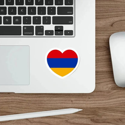 Heart Flag of Armenia - STICKER Vinyl Die-Cut Decal - The Sticker Space